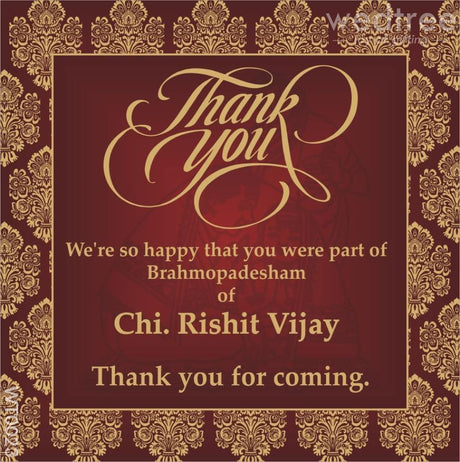 Thank You Card - Upanayanam 03