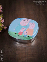 Tiffin Box With Cartoon Engraved - (4.5In X 1In) Wl1527 Chocolate Peppa Pig 1 In) Kids Utility