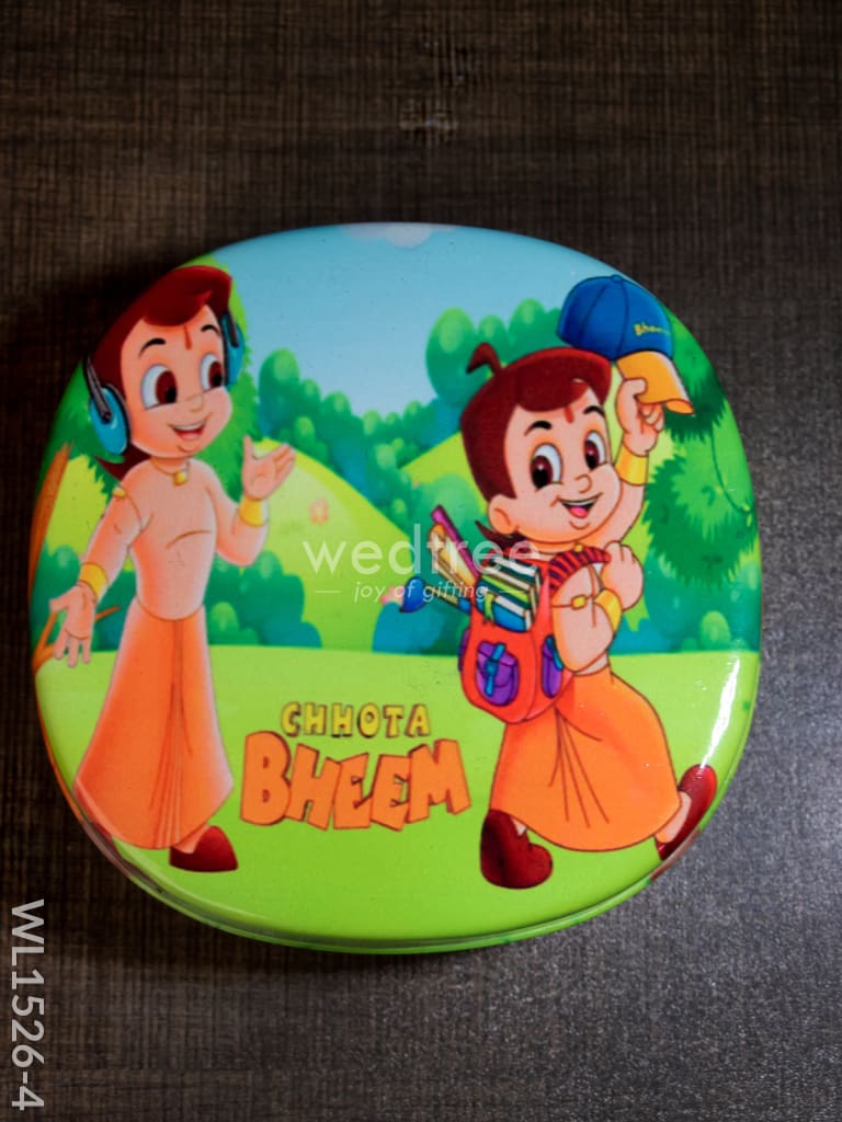 Tiffin Box With Cartoon Engraved - (5In X 1.5In) Wl1526 Chocolate Chota Bheem -(5In Kids Utility