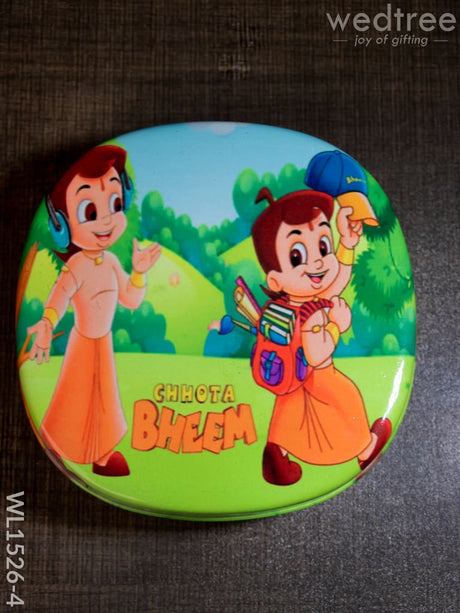 Tiffin Box With Cartoon Engraved - (5In X 1.5In) Wl1526 Chocolate Chota Bheem -(5In Kids Utility