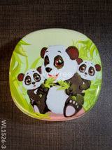 Tiffin Box With Cartoon Engraved - (5In X 1.5In) Wl1526 Chocolate Panda -(5In Kids Utility