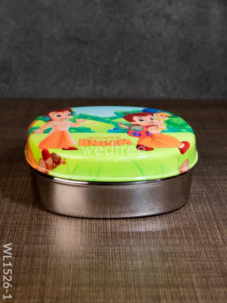 Tiffin Box With Cartoon Engraved - (5In X 1.5In) Wl1526 Kids Utility