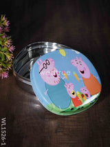 Tiffin Box With Cartoon Engraved - (5In X 1.5In) Wl1526 Kids Utility