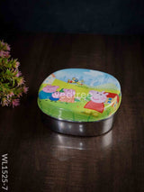 Tiffin Box With Cartoon Engraved - (6In X 2In) Wl1525 Chocolate Peppa Pig 2 In) Kids Utility