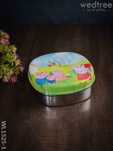 Tiffin Box With Cartoon Engraved - (6In X 2In) Wl1525 Kids Utility