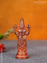 Tirupathi Balaji Idol - Wbg1319 Copper Finish White Metal Figurine