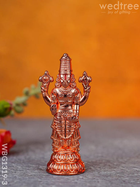 Tirupathi Balaji Idol - Wbg1319 Copper Finish White Metal Figurine