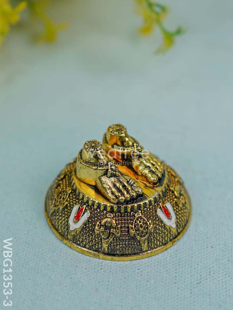 Tirupati Balaji Charan Paduka - Gold Wbg1353-1 Antique Murti Rg