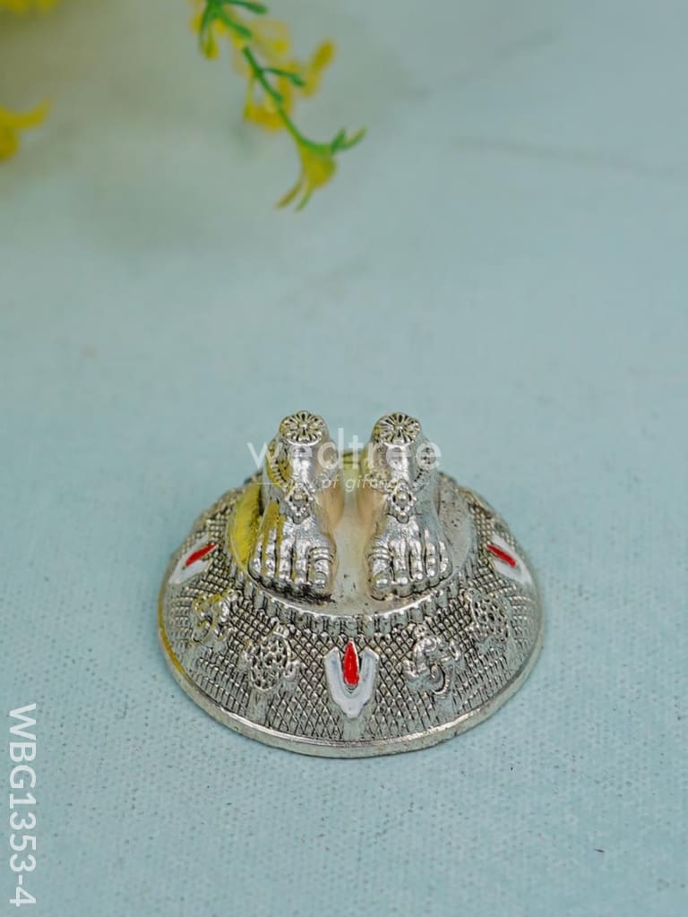 Tirupati Balaji Charan Paduka - Gold Wbg1353-1 Antique Silver Murti Rg