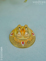 Thirupathi Charan Paduka -Gold - Wbg1353-1 White Metal Figurine