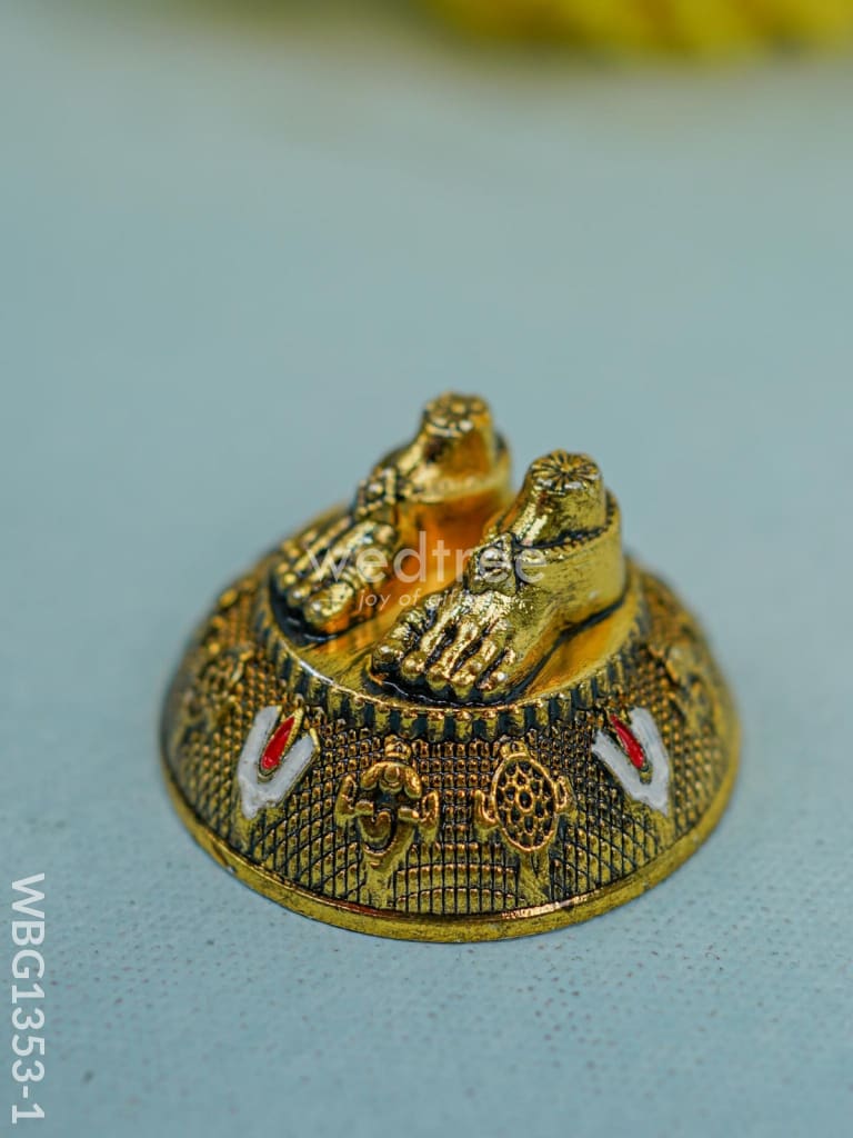 Tirupati Balaji Charan Paduka - Gold Wbg1353-1 Murti Rg