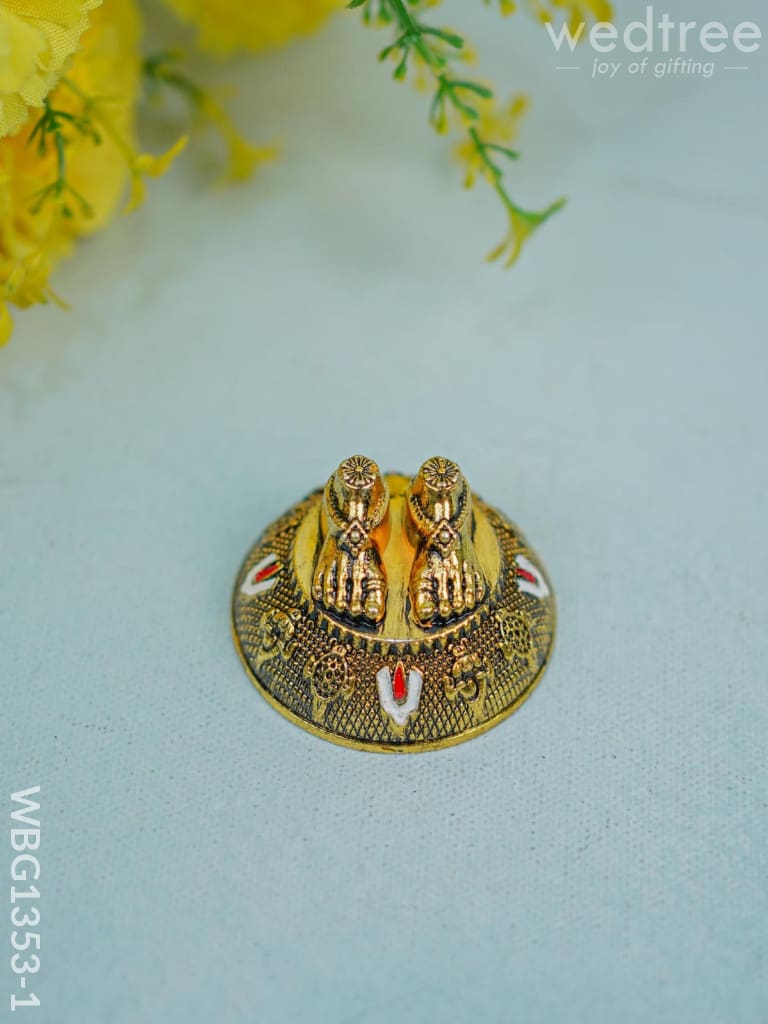 Tirupati Balaji Charan Paduka - Gold Wbg1353-1 Murti Rg