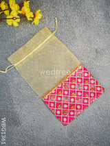 Net String Bag With Embroidery Bottom - Wbg1361 Favor Bags