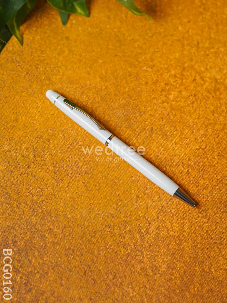 Touch Screen Tip Roller Pen (Pearl White Finish) - Bcg0160 Office Utility