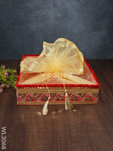 Trousseau Basket With Golden Lace Work - Set Of 3 Wl3068 Wedding Essentials