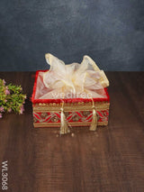 Trousseau Basket With Golden Lace Work - Set Of 3 Wl3068 Wedding Essentials