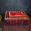 Trousseau Baskets In Patola Fabric With Golden Lace - Set Of 3 Wl3065 Red Wedding Essentials