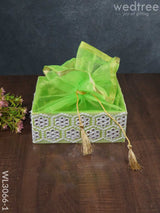 Trousseau Baskets With Embroidery And Mirror Work - Set Of 3 Wl3066 Wedding Essentials