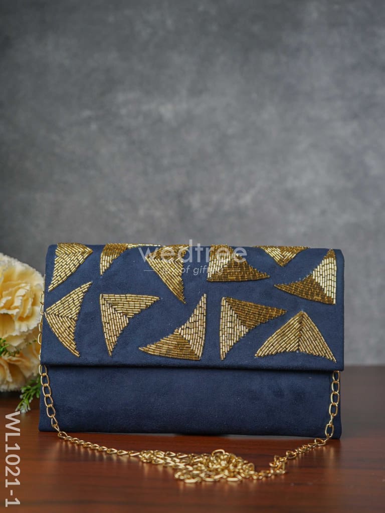 Clutch With Bead Work - Wl1021-1 Clutches And Purses