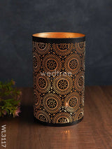 Votive In Black Matte Finish & Jhaali Pattern - Big Wl3117 Candles And Votives