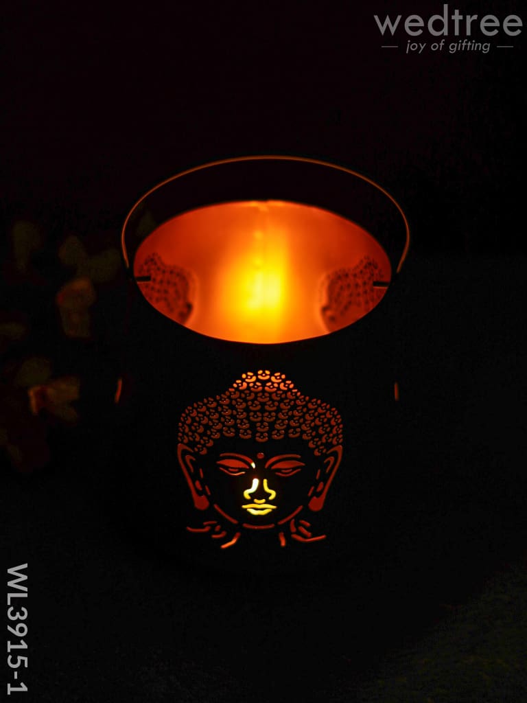 Votive With Buddha Design - Wl3915 Candles & Votives