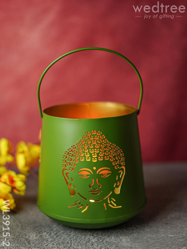 Votive With Buddha Design - Wl3915 Large Candles & Votives