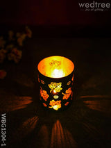 Votive With Leaf Design - Wbg1304 Diyas & Candle Holders