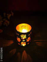 Votive With Leaf Design - Wbg1304 Diyas & Candle Holders