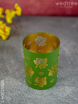 Votive With Leaf Design - Wbg1304 Diyas & Candle Holders