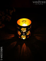 Votive With Leaf Design - Wbg1304 Diyas & Candle Holders