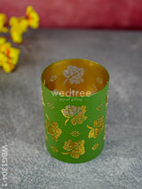 Votive With Leaf Design - Wbg1304 Diyas & Candle Holders