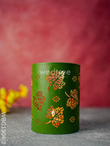 Votive With Leaf Design - Wbg1304 Medium Diyas & Candle Holders