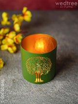 Votive With Tree Design - Wbg1305 Diyas & Candle Holders