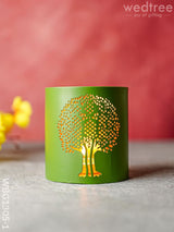 Votive With Tree Design - Wbg1305 Diyas & Candle Holders