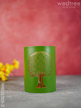 Votive With Tree Design - Wbg1305 Medium Diyas & Candle Holders