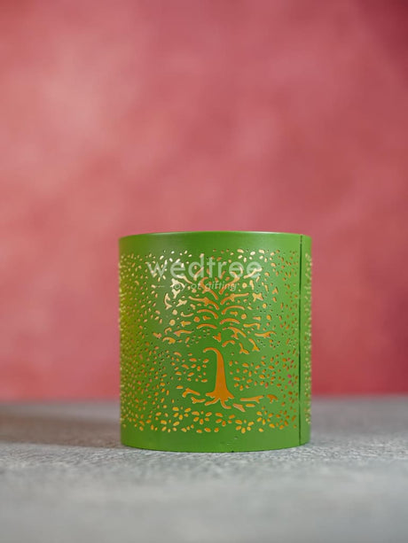 Votive With Tree Engraving - Wbg1303 Diyas & Candle Holders