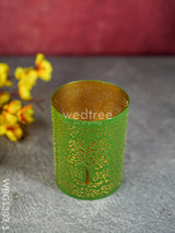 Votive With Tree Engraving - Wbg1303 Diyas & Candle Holders