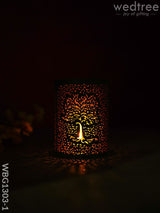 Votive With Tree Engraving - Wbg1303 Diyas & Candle Holders