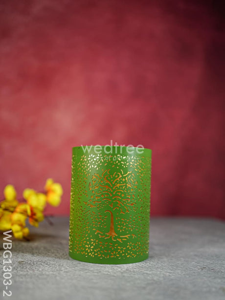 Votive With Tree Engraving - Wbg1303 Medium Diyas & Candle Holders