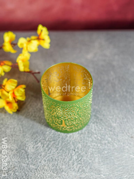 Votive With Tree Engraving - Wbg1303 Small Diyas & Candle Holders