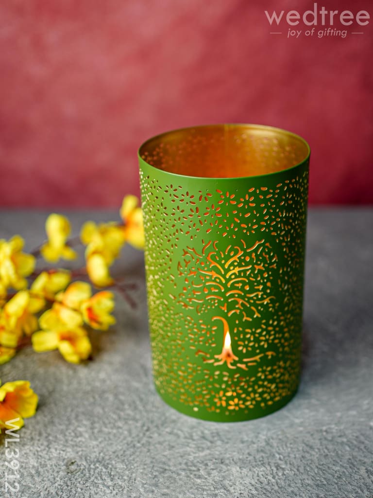 Votive With Tree Engraving - Wl3912 Candles & Votives