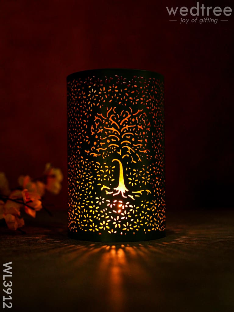 Votive With Tree Engraving - Wl3912 Candles & Votives