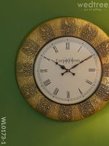 Wall Clocks - Polished Brass And Gold Coloured Design (18 Inch) Wl0173 Clocks