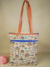 Warli Print Hand Bag - Wl1779 Regular Handbags