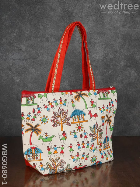 Warli Printed Handbags - Wbg0680 Hand Bags