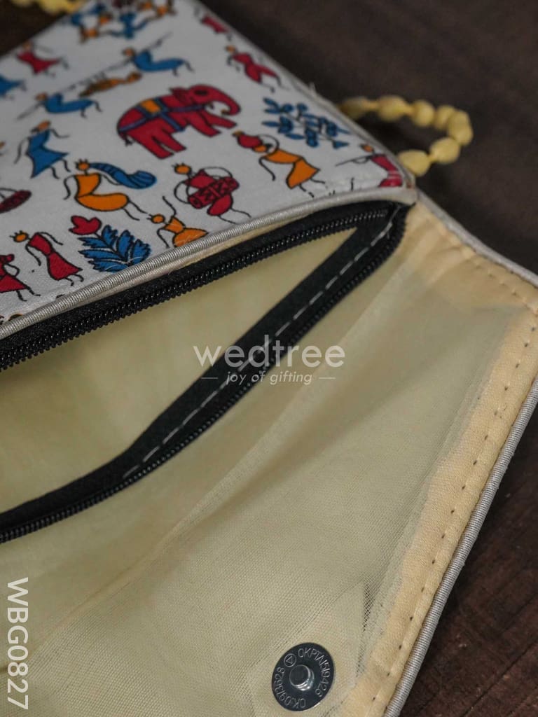 Warli Printed Sling Bag -Wbg0827 Clutches & Purses