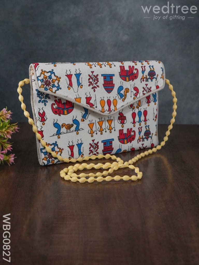 Warli Printed Sling Bag -Wbg0827 Clutches & Purses