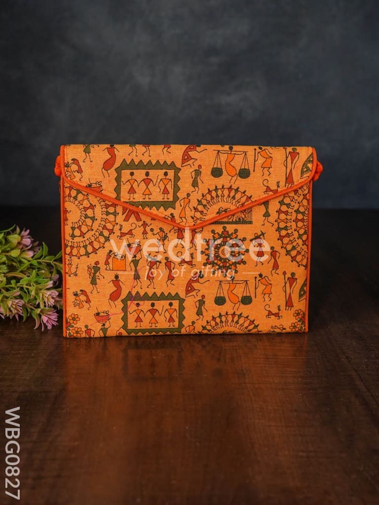 Warli Printed Sling Bag -Wbg0827 Clutches & Purses