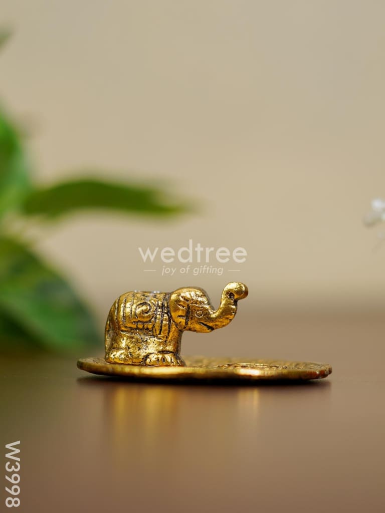 White Metal Agarbathi Stand -Gold Finish - W3998 Pooja Utilities