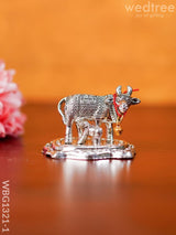 White Metal Cow - Wbg1321 Silver Finish Metal Figurine